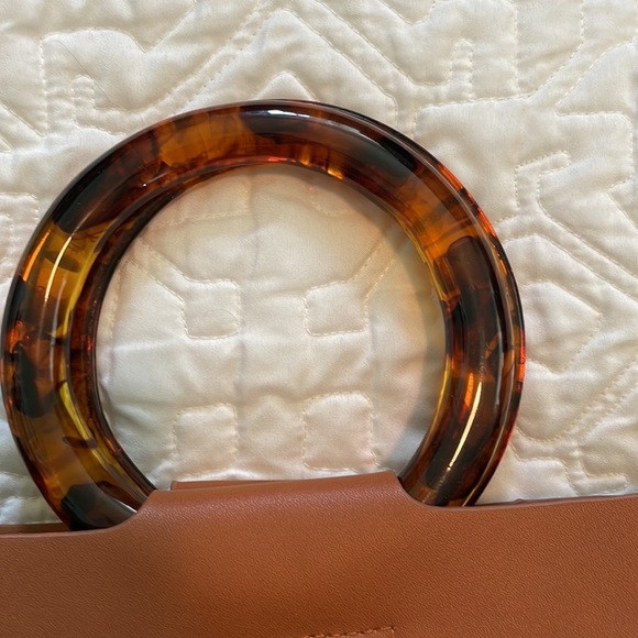 Anthropologie Lucite-Handle Tote Bag-use with Crossbody Strap or Handles - Picture 3 of 10